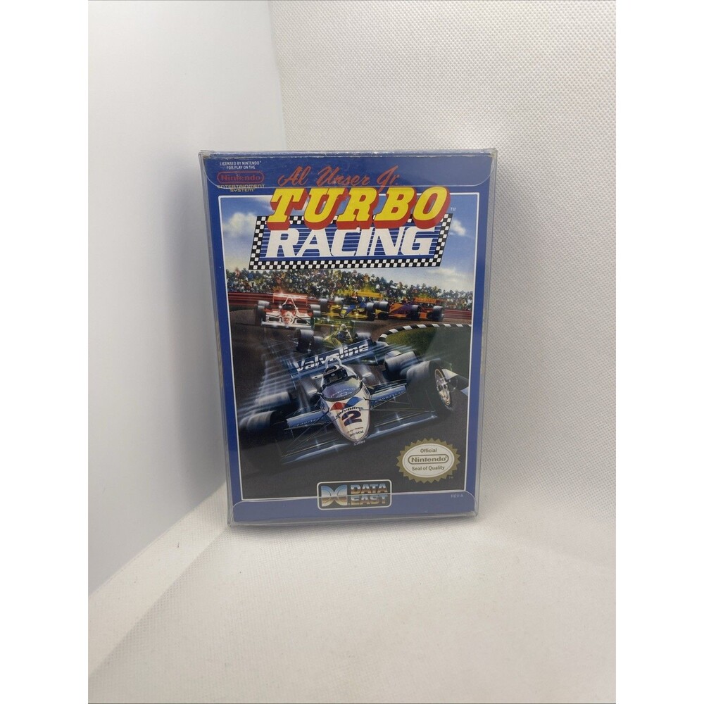 ALl Unser Jr Turbo Racing Nintendo Nes Video Game, Box, Manual CIB - Authentic